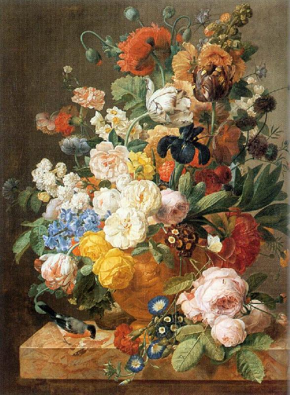 ELIAERTS, Jan Frans Bouquet of Flowers in a Sculpted Vase dfg